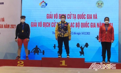 Đội Cử tạ Tiền Giang đoạt 6 HCV ở 2 giải vô địch cấp quốc gia