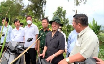 Hậu Giang: Đại tướng Phạm Văn Trà về thăm nơi từng tham gia chiến đấu tại huyện Long Mỹ