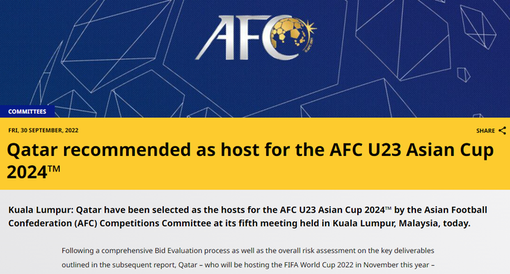 U23 Việt Nam "rộng cửa" được thi đấu trên sân tổ chức World Cup 2022
