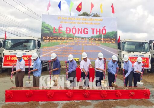 Kiên Giang: Gần 300 tỷ đồng nâng cấp quốc lộ 80 đoạn Kiên Lương - Hà Tiên
