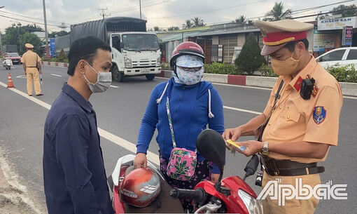 Cảnh sát Giao thông Tiền Giang: Đảm bảo trật tự an toàn giao thông