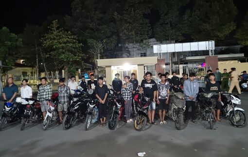 Đồng Tháp bắt giữ 27 thanh, thiếu niên đua xe trái phép trong đêm